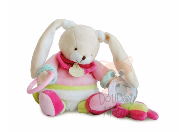  alinéa activity doll rabbit pink white green 